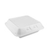Pactiv Evergreen SmartLock Foam Hinged Containers, Large, 3-Compartment, 9 x 9.25 x 3.25, White, PK150 YHLW09030000
